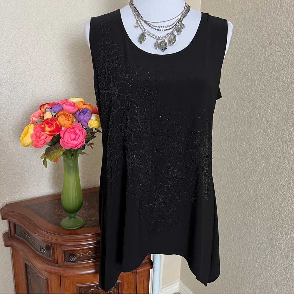 Bleaker & McDougal Beaded Tank Top